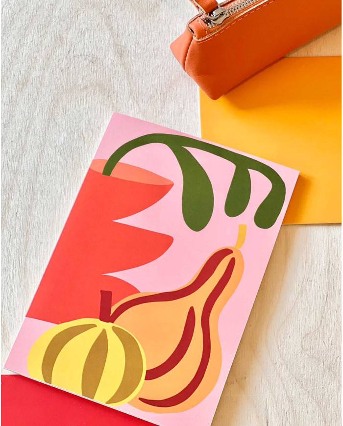 Card ORANGE PUMPKINS