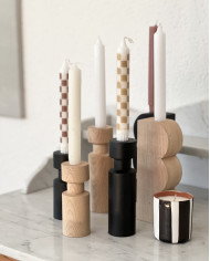 Kerzenständer CYLINDER aus Kastanienholz
