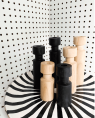 Kerzenständer CYLINDER aus Kastanienholz