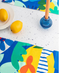 Placemat 2 pieces NAVY BLUE GARDEN