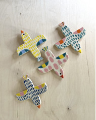 Ceramic bird YELLOW