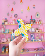 Ceramic bird YELLOW