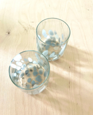 Glass Set of 2 LIGHT GREY