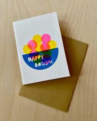 Card BIRTHDAY BOWL WITH DOTS