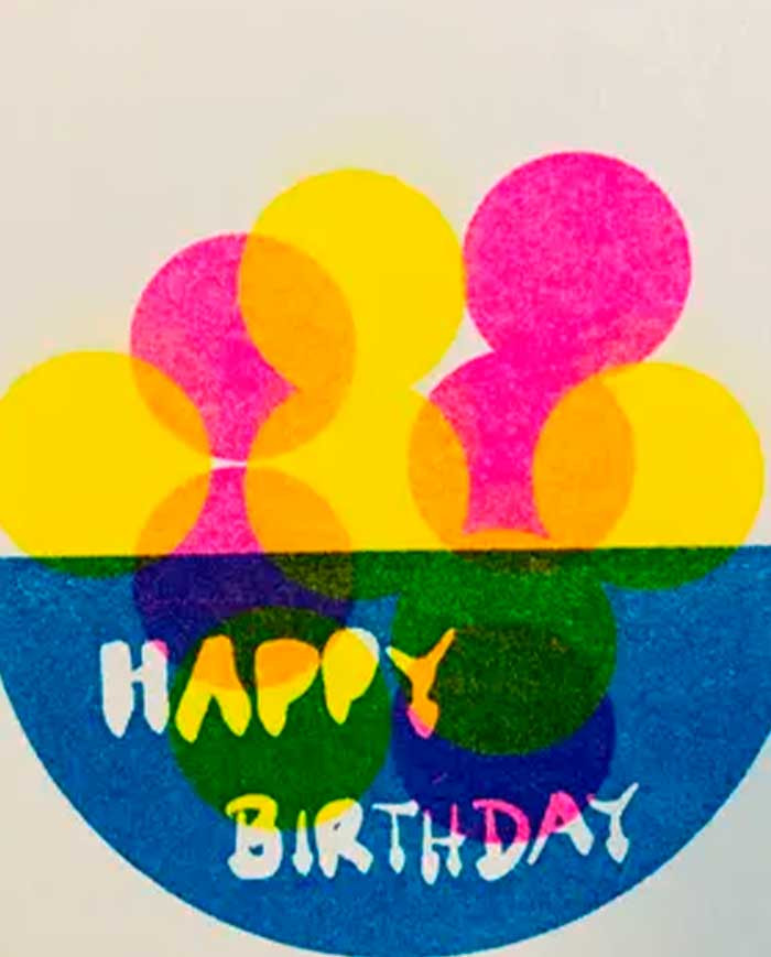 Card BIRTHDAY BOWL WITH DOTS