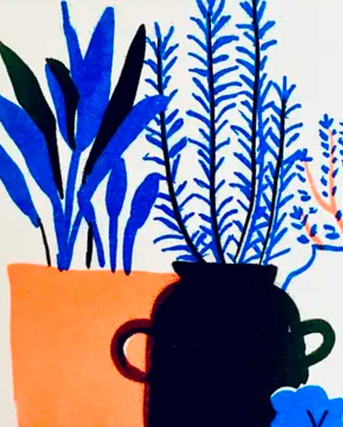 Card HAPPY BIRTHDAY POTTED PLANTS