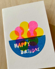 Card BIRTHDAY BOWL WITH DOTS