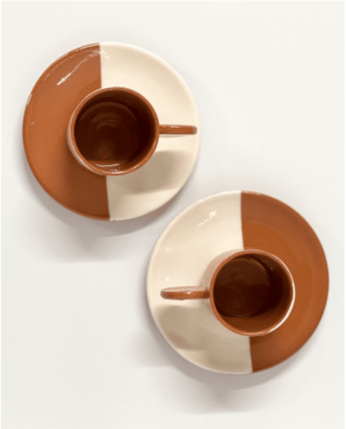 Espresso Tasse mit Unterteller DIPPED
