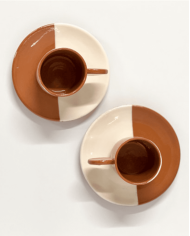 Espresso Tasse mit Unterteller DIPPED