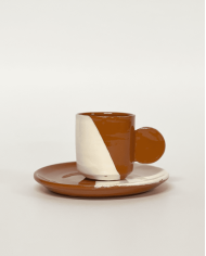 Espresso Tasse mit Unterteller DIPPED