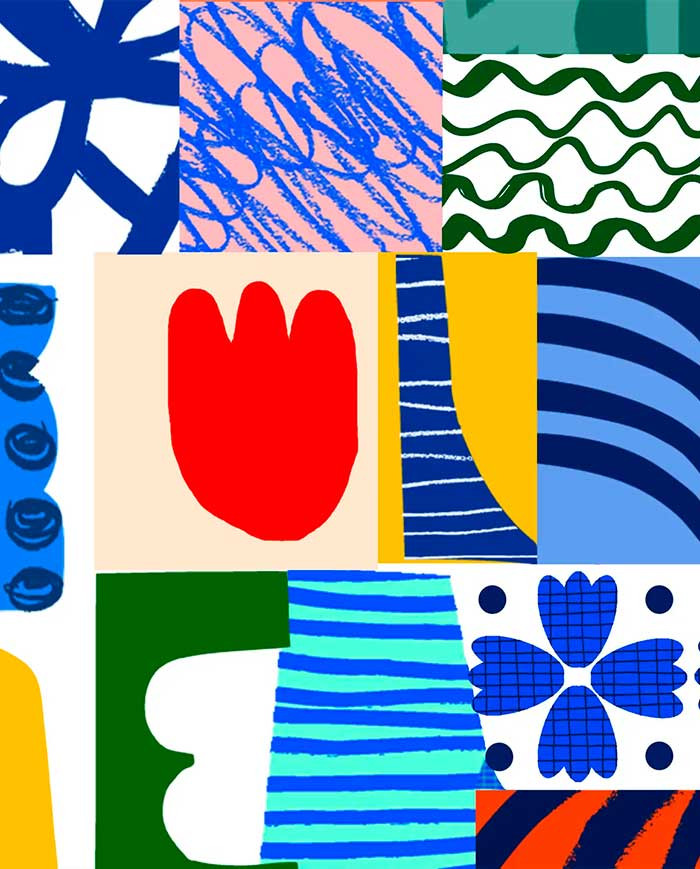 Art Print TULIPS TILE