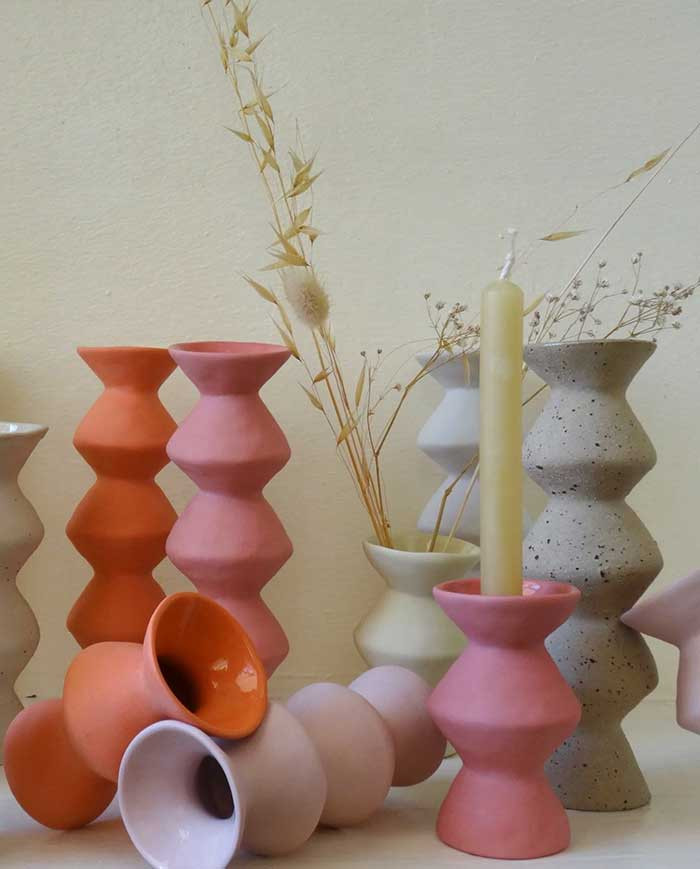 Candleholder Vase/ZIG ZAG SMALL