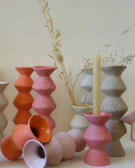 Candleholder Vase/ZIG ZAG SMALL