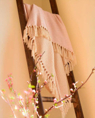 Blanket BICOLOR DIAMANTE made of pure cotton