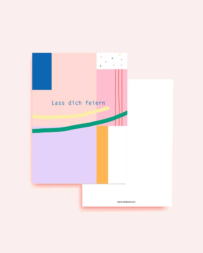 Postcard LASS DICH FEIERN