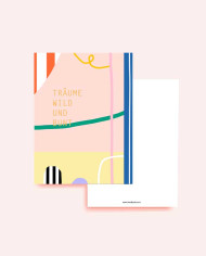 Postkarte TRÄUME WILD UND BUNT