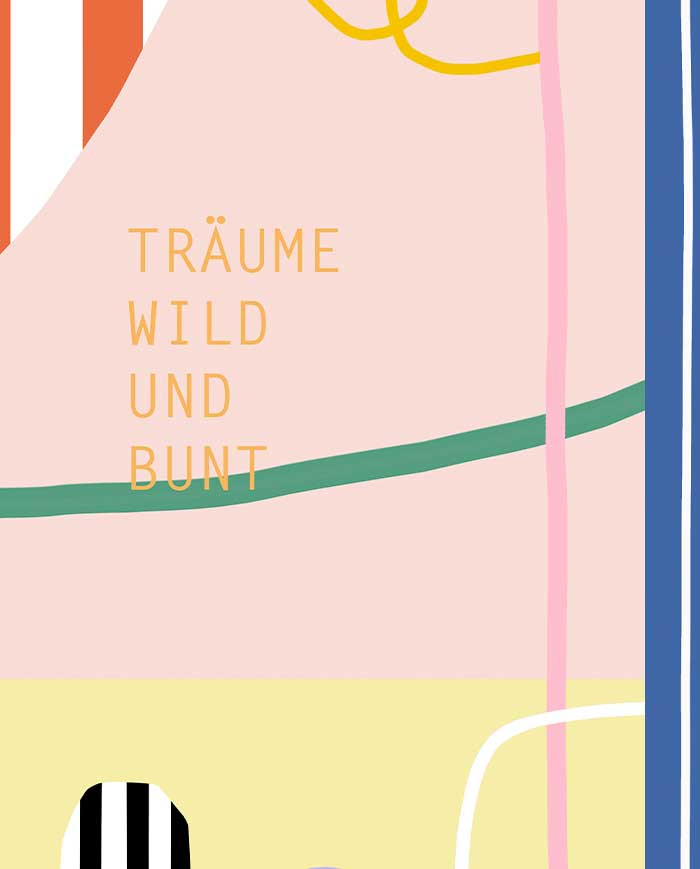 Postcard TRÄUME WILD UND BUNT