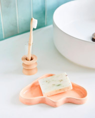 Tray TRIANGLE SPECKLED PEACH