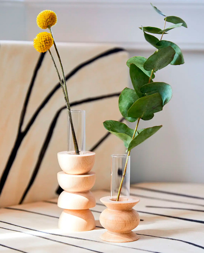 Wooden Table Vase SHORT N°5
