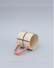 Tasse PINK HANDLE CHECKERED