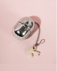 Tea Infuser with Ceramic Bird