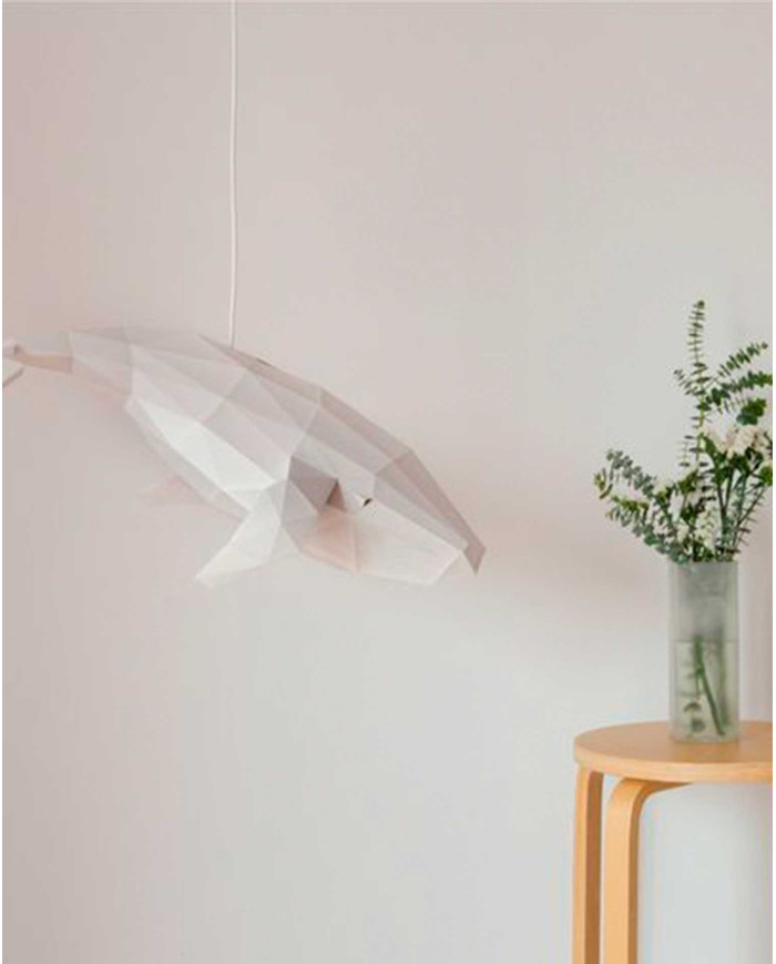 Paper hanging lamp DIY set HUMPBACK WHALE