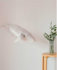 Paper hanging lamp DIY set HUMPBACK WHALE