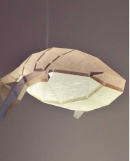 Paper hanging lamp DIY set HUMPBACK WHALE