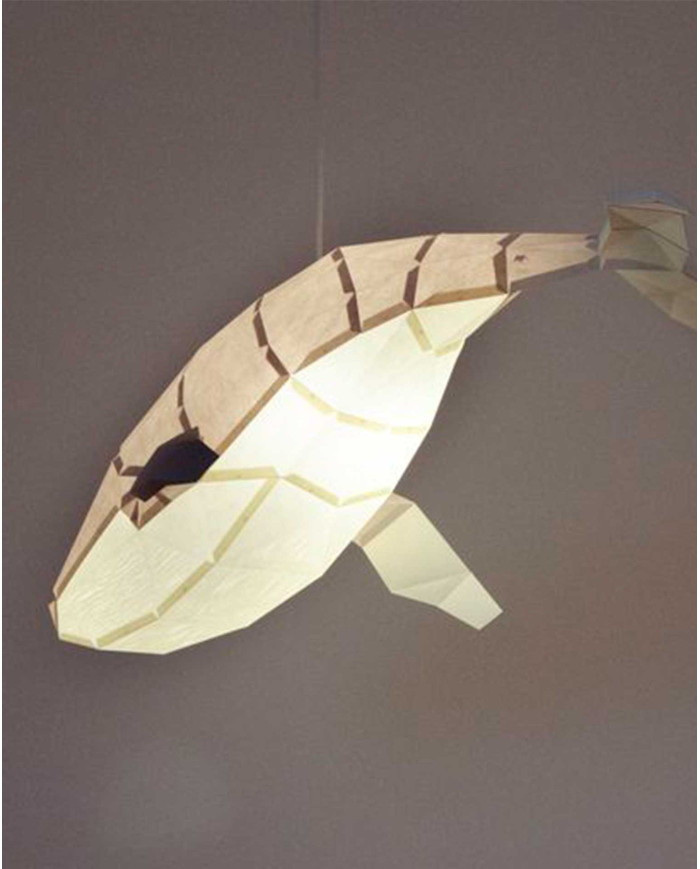 Paper hanging lamp DIY set HUMPBACK WHALE