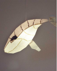 Paper hanging lamp DIY set HUMPBACK WHALE